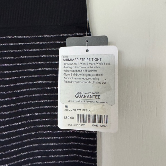 NWT Athleta Shimmer Stripe Leggings - Picture 6 of 9